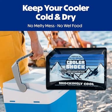 Cooler Shock Reusable Ice Packs for Cooler, 14"x10" - Long Lasting Cold Freezer Packs for Coolers and Lunch Boxes - Cooler Ice Packs for Camping Gear, Fishing, Road Trips, Beach Must Haves - Image 7