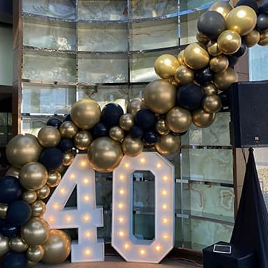 Voircoloria 105pcs Metallic Gold Balloons 12inch Party Latex Balloons for Birthday Graduation Baby Shower Wedding Anniversary New Year Party Decorations - Image 7