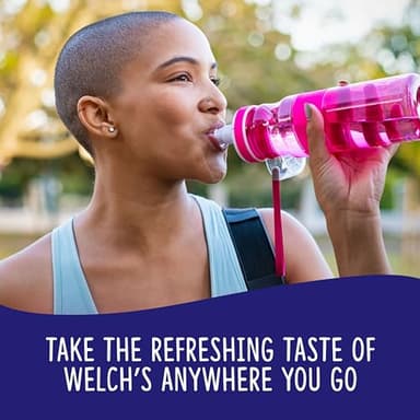 Welch's Singles To Go Variety Pack, Watertok Powdered Drink Mix, Includes 4 Flavors, Grape, Passion fruit, Strawberry Peach, Cherry Pomegranate, 1 Box (40 Servings) - Image 5