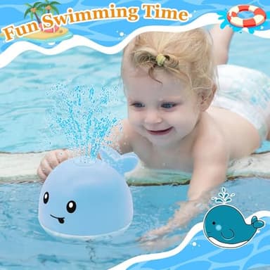 Bath Toys for Babies 6-12 Months - Water Table Accessories Pool Toys for Toddlers 1-3 - Light Up Whale Bath Toy Sprinkler - Bathtub Bathtime Fountain Baby Shower Toy 1st Birthday Girls Boys Gifts - Image 3