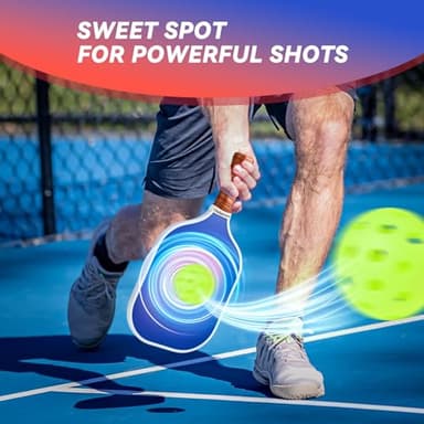 Niupipo Pickleball Paddles - Carbon Fiber Pickleball Paddle Set of 2 with Advanced Friction Coating Paddle Face & Enhanced Sweet Spot, Comes with 4 Balls, 2 Overgrips, 2 Ball Pickers & a Pro Bag - Image 5