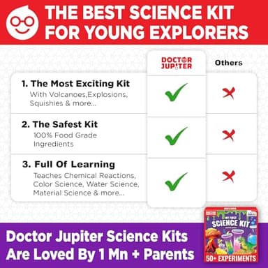 Doctor Jupiter My First Science Kit, Chemistry Set for Kids Ages 4-5-6-7-8 | Birthday Gift Ideas for 4+ Year Old Boys & Girls | Toy Stem Kit with 50+ Experiments | Learning & Educational Projects - Image 6