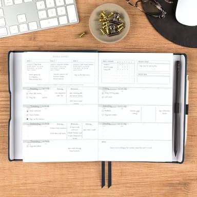 AT-A-GLANCE Foundation Planner, Undated Inspiration Journal, Set Goals, Track Progress, Create Habits, Weekly & Monthly, Small, 5-3/4" x 8-1/4", Blue (FD-200-20) - Image 2