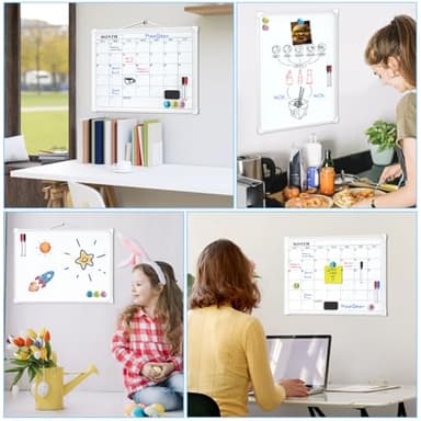 MaxGear Monthly Calendar Dry Erase Board for Wall, 16"x12" Small Hanging Double-Sided White Board, Portable Whiteboard for Planning, Drawing, Memo, to Do List, School, Home, Kitchen, Office - Image 7