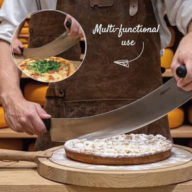 Boska Professional Cheese Knife Large - Cheese cutter for cheese wheels - 380 mm - Double handled - Easy to clean - Image 5
