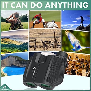 Aurosports 10x25 Binoculars for Adults and Kids, Large View Compact Binoculars with Low Light Vision, Easy Focus Small Binocular for Bird Watching Outdoor Travel Sightseeing Concert Hunting Hiking - Image 7