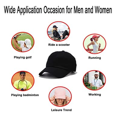 NPQQUAN Original Classic Low Profile Baseball Cap Golf Dad Hat Adjustable Cotton Hats Men Women Unconstructed Plain Cap Black - Image 5