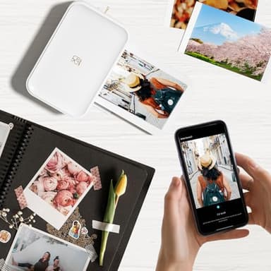 HPRT Photo Printer 4x6 with 108 Sheet Photo Paper& 2 Ribbon, Instant Picture Printer for iPhone, Smartphone, Thermal Dye Sublimation, WI-Fi Connnecting, Home Use, White - Image 2