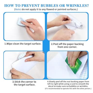 ZNCMRR 78.7"x17.7" Whiteboard Sticker for Wall White Board Contact Paper Dry Erase Wallpaper with 3 Markers Adhesive Poster Board Whiteboard for School Office Home Kids Drawing - Image 6