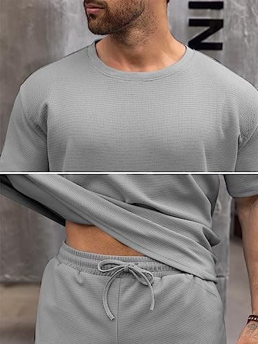 Babioboa Men's Casual set Tee TShirt Suit 2 pockets two piece outfit Homewear Summer oversize Tracksuit for men - Image 5