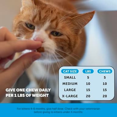 Cat Skin & Coat Health Crunchy & Creamy Chews - Omegas, Vitamin C + E, Biotin Supplement, Soothes Skin and Promotes Shiny Coat, Cat Supplements & Vitamins - Chicken (30-Day Supply) - Image 5