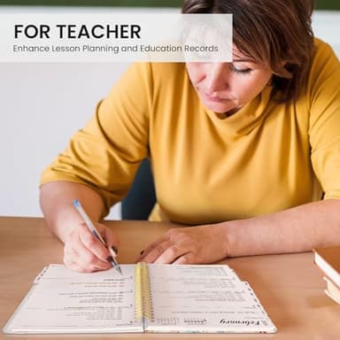 Planner 2025-2026, Academic Year Monthly and Weekly Calendar Planner, Jul 2025 - Jun 2026, Hardcover Teacher Student Planning Agenda book with Tabs, Perfect for School Office Supplies , 6.3" x 8.5" - Wildflower - Image 7