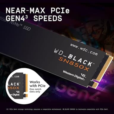 WD_BLACK 8TB SN850X NVMe Internal Gaming SSD Solid State Drive - Gen4 PCIe, M.2 2280, Up to 7,200 MB/s - WDS800T2X0E - Image 6