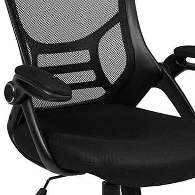 Flash Furniture Porter High Back Black Mesh Ergonomic Swivel Office Chair with Black Frame and Flip-up Arms - Image 20