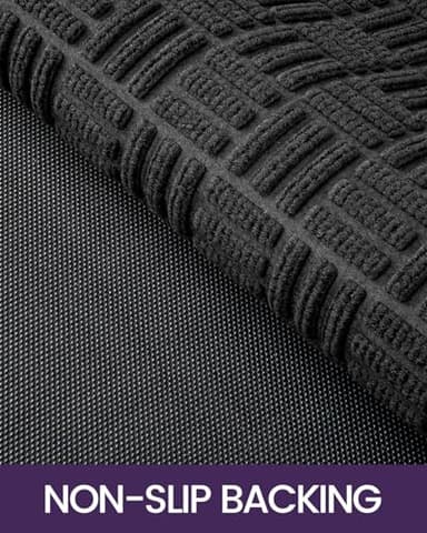 DEXI Front Door Mat Outside Entrance, 4x6 ft Large Rubber Entry Doormat Heavy Duty, Welcome Mats Non Slip for Inside House Floor Entryway Double Doors Exterior Patio, Maze Black - Image 6