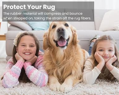 80" x 80" Non Slip Rug Pad for Tufting and Rug Making, Thick and Grippy Backing Fabric (White) - Image 5