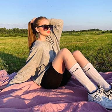 FULLSOFT 4 Pack Biker Shorts for Women – 8" High Waist Tummy Control Workout Yoga Running Compression Exercise Shorts with Pockets(4 Pack Black/Navy Blue/Grey/Pink,Large-X-Large) - Image 3