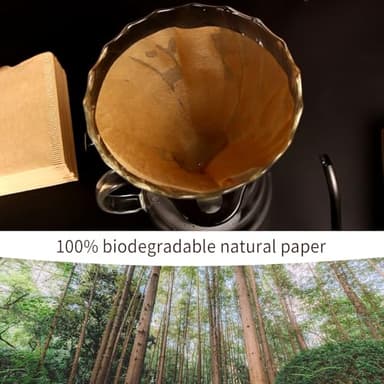 Coffee Filters, Size 02 Unbleached Cone Filters, 200 Count Disposable Natural Paper Filters 2-4 Cup, 02 Cone For Pour Over and Drip Coffee Maker - Image 6