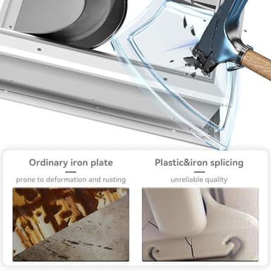 [Petoasis] Heavy Duty Aluminum Dog Door with Lock,3 Flap Insulated Doggie Doors with Installation Manual,Durable and Rust Resistant, Patent: USD1057087S, (Silvery White, Large for Wall) - Image 5