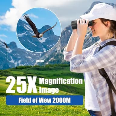 Binoculars 25X60 High Power Binoculars for Adults with BAK4 Prism FMC Lens HD Professional Waterproof Big Eyepiece Binocular for Bird Watching Sports Concerts Traveling Wildlife Hunting（25X60） - Image 2
