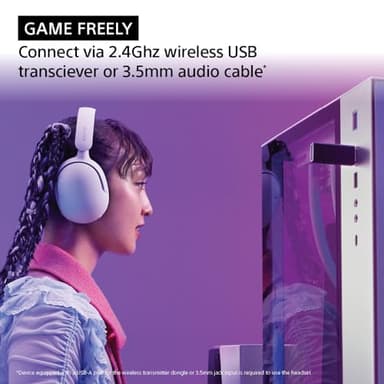 Sony INZONE H5 Wireless Gaming Headset, 360 Spatial Sound, Works with PC, PS5, 28 Hour Battery, 2.4Ghz Wireless and 3.5mm Audio Jack, WH-G500 Black - Image 7