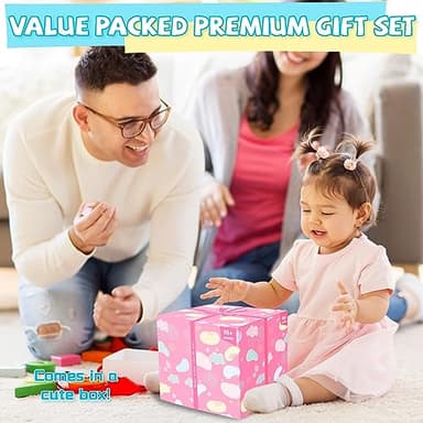 Bravmate Wooden Activity Cube, 8-in-1 Wooden Montessori Learning Toys for 18 M+ Toddlers, One Year Old First Birthday Gift, Baby Toy Set with Bonus Sorting & Stacking Board - Image 2