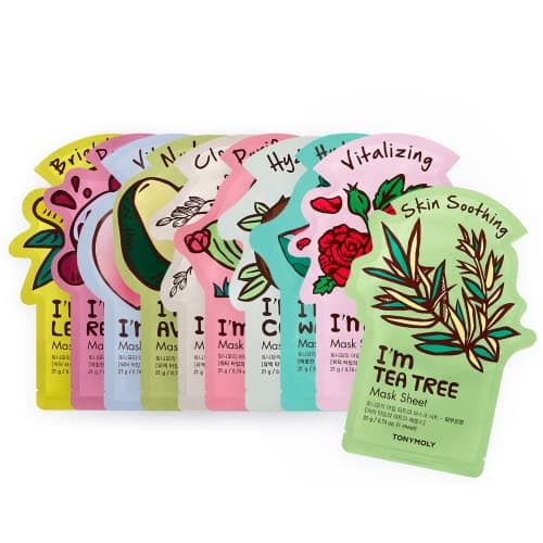 TONYMOLY I’m Sheet Mask Gift Set – Korean Face Mask Variety Pack with Hydrating & Vitamin Essences, 10 Pack - Image 1