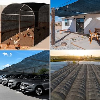 JOJOLEE 40% Sun Shade Cloth, 20x30FT Shade Net Mesh Tarp with Grommets, Black Sunblock Cover for Outdoor Patio Plants, Pergola, Greenhouse, Chicken Coop, Backyard, Balcony - Image 7