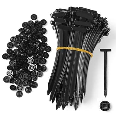 100 Pcs Nylon Universal Cable Tie Buckle - New Multifunctional Nylon Zip Ties With Pin & Button Design Plastic Cable Ties Tool Fasteners Car Body UV Resistant Zipties for Car Daily Repair Bumper Clips - Image 1