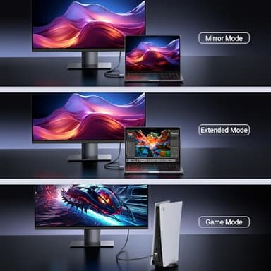 UGREEN 8K HDMI 2.1 Cable 48Gbps 6.6FT, Certified Ultra High Speed HDMI Cord Aluminum, 4K@240Hz 120Hz 10K 8K@60Hz, HDCP 2.2&2.3, eARC HDR 10 Dolby Compatible with PS5/Blu-ray/Roku TV/Switch 2/Mac mini - Image 8