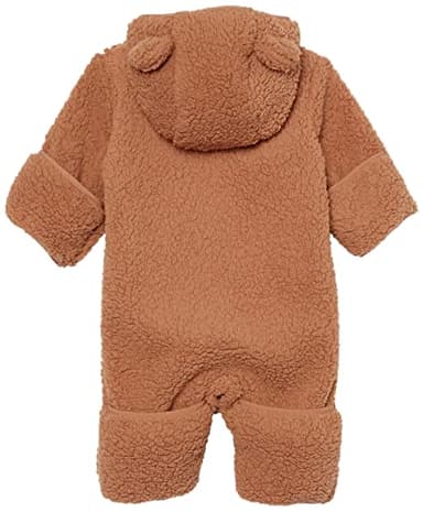 Amazon Essentials Unisex Babies' Sherpa Fleece Bunting Suit, Light Caramel, 24 Months - Image 2