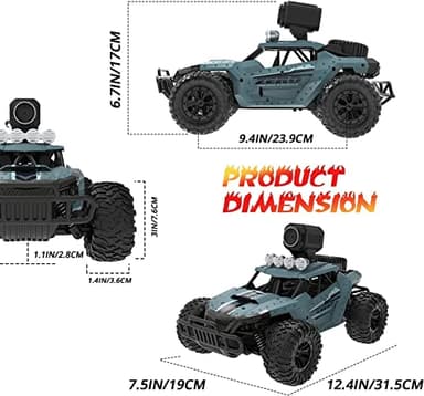 DEERC RC Cars DE36W Remote Control Car with 1080P HD FPV Camera, 1/16 Off-Road High Speed Monster Trucks for Kids Adults 60 Min Play - Image 8