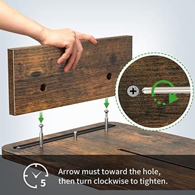 Zimilar Dual Monitor Stand Riser, Monitor Stand with Adjustable Length and Angle, Wood Monitor stand for desk, Monitor Riser for 2 monitors with Storage Space(Rust Brown Large) - Image 7