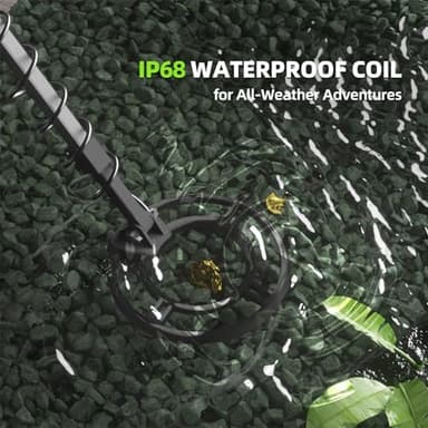 Metal Detector for Adults Professional, Waterproof Pinpoint, High Accuracy Gold and Silver Detection, Underwater and Beach Use, 10'' IP68 Coil, Bigger LCD, New Advanced DSP Chip - Image 6
