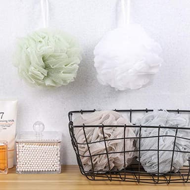 BTYMS Bath Sponge Shower Loofahs 60g Mesh Pouf Bath Scrunchies Body Wash Puff Shower Puff - Pack of 4 - Image 6