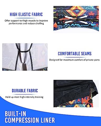 maamgic Mens 5" Gym Running Shorts for Men 2 in 1 Quick Dry Workout Athletic Shorts Totem Gray Medium - Image 4