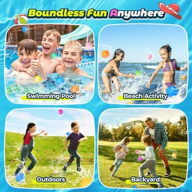 16Pcs Reusable Water Balloons for Kids, Pool Beach Water Toys for Boys and Girls, Summer Toy for Outdoor Games - Image 6