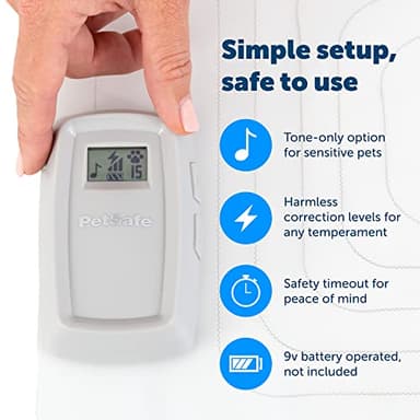 PetSafe ScatMat Indoor Pet Training Mats - Helps Prevent Furniture Climbing - Adjustable Correction Mat - Touch-Activated Design - LCD Pet Mat Controller - Battery Operated - Medium, 30" x 16" - Image 3