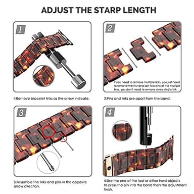 HOPO Compatible With Apple Watch Band 38mm 40mm 42mm 44mm Thin Light Resin Strap Bracelet With Stainless Steel Buckle Replacement For iWatch Series Ultra 9 8 7 6 5 4 3 2 1 - Image 7