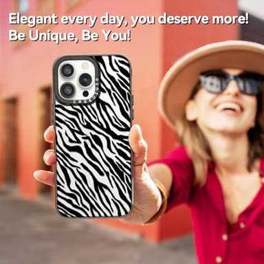 casevivid Compatible for iPhone 12 Pro Max Case Cute Aesthetic - Durable Fashion Funny Phone Case - Girly Black Zebra Print Pattern Print Cover Design for iPhone 12 Pro Max 6.7" Black - Image 6