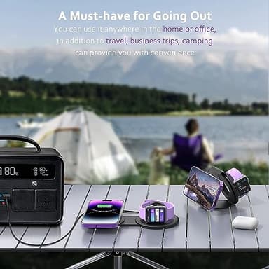 UCOMX Nano Mini Magnetic 2 in 1 Wireless Charger,Traveler Wireless Folding Charging Station,Compatible for iPhone 12/13/14/15/16Pro Max,AirPods Pro,iWatch Ultra,Travel Charger for Multple Devices - Image 2