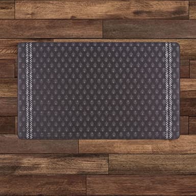 Lucky Brand Printed Wellness Mat - Cushioned Comfort Kitchen Mat - Easy to Clean - Anti-Fatigue & Skid-Resistant - 12mm Santa Teres Print 18" x 30" - Black and White - Image 9