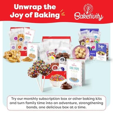 Baketivity DIY Cake Pop Baking Kit for Kids - Premeasured Ingredients, Decorating Supplies - Image 9