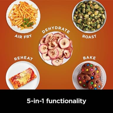 Ninja | Air Fryer | 5 QT Capacity | 5-in-1 Air Fry, Bake, Roast, Reheat, & Dehydrate | Air Crisp Technology | Nonstick Basket & Crisper Plate | Grey | AF142 - Image 5