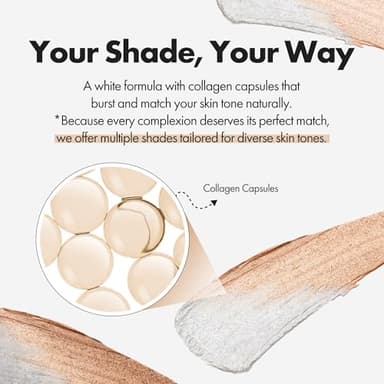 ELROEL Blanc Cover Cream Stick V White - Korean Color-Changing Foundation Stick with Volufiline - Medium to Full Coverage Dewy Finish Base Makeup - Dual-Ended with Detachable Brush (202 Natural) - Image 3