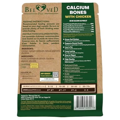 Beloved Pets Dog Treats, Calcium Bones Wrapped Chicken & Rawhide Free Chew 11Oz - Pet Healthy Dried Snacks & Grain Free Meat - Bulk Best Chews for Christmas, Training Small & Large Dogs - Made for USA - Image 2