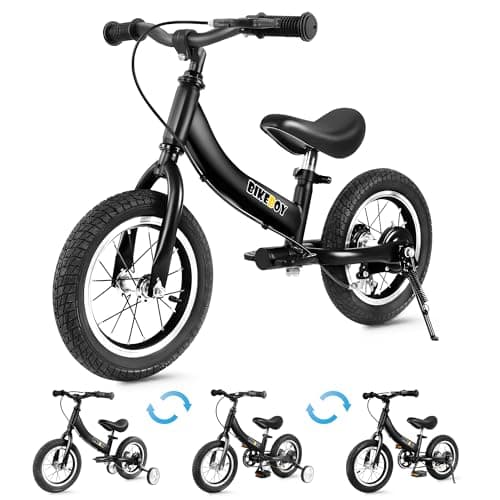 Balance Bike 3 in 1,The Dual Use of a Kids Balance Bike and Toddler Bike, for 2 3 4 5 6 7 Years Old -12 14 16 Inches with Training Theory, Brake, Pedal - Image 1