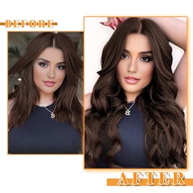 YDDM 14 Inch Tape in Hair Extensions Human Hair, 20pcs Dark Brown Seamless Invisible Straight Tape in Hair Extensions 100% Remy Human Hair for Women(2#, 14 Inch) - Image 4