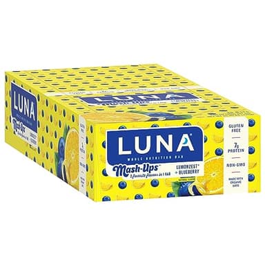 LUNA Bar - Mash-Ups LemonZest + Blueberry Flavor - Snack Bars - Non-GMO - Gluten-Free Protein Bars - Made with Organic Oats (15 Pack) - Image 9