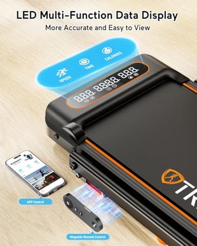 2025 Upgrade Walking Pad Treadmill with 8% Incline & Handle Bar, 3.5HP Portable Treadmill for Home Small, Under Desk Compact Walking Pad 300+lb Capacity, Shock Absorption, 0.6-6mph, Remote, Smart App - Image 7